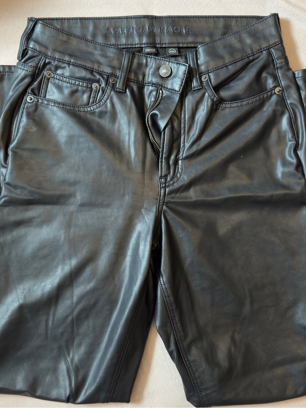 American Eagle Outfitters Black Faux Leather Pants - Short